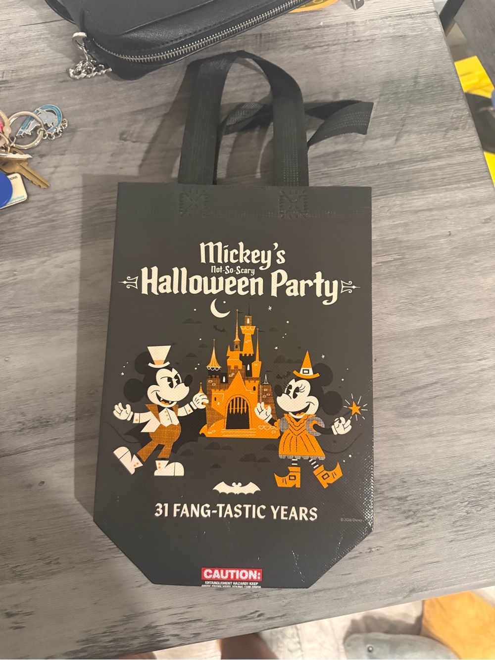 Disney Mickey's Halloween Party Trick-or-Treat Tote Bag - Black & Orange 2026